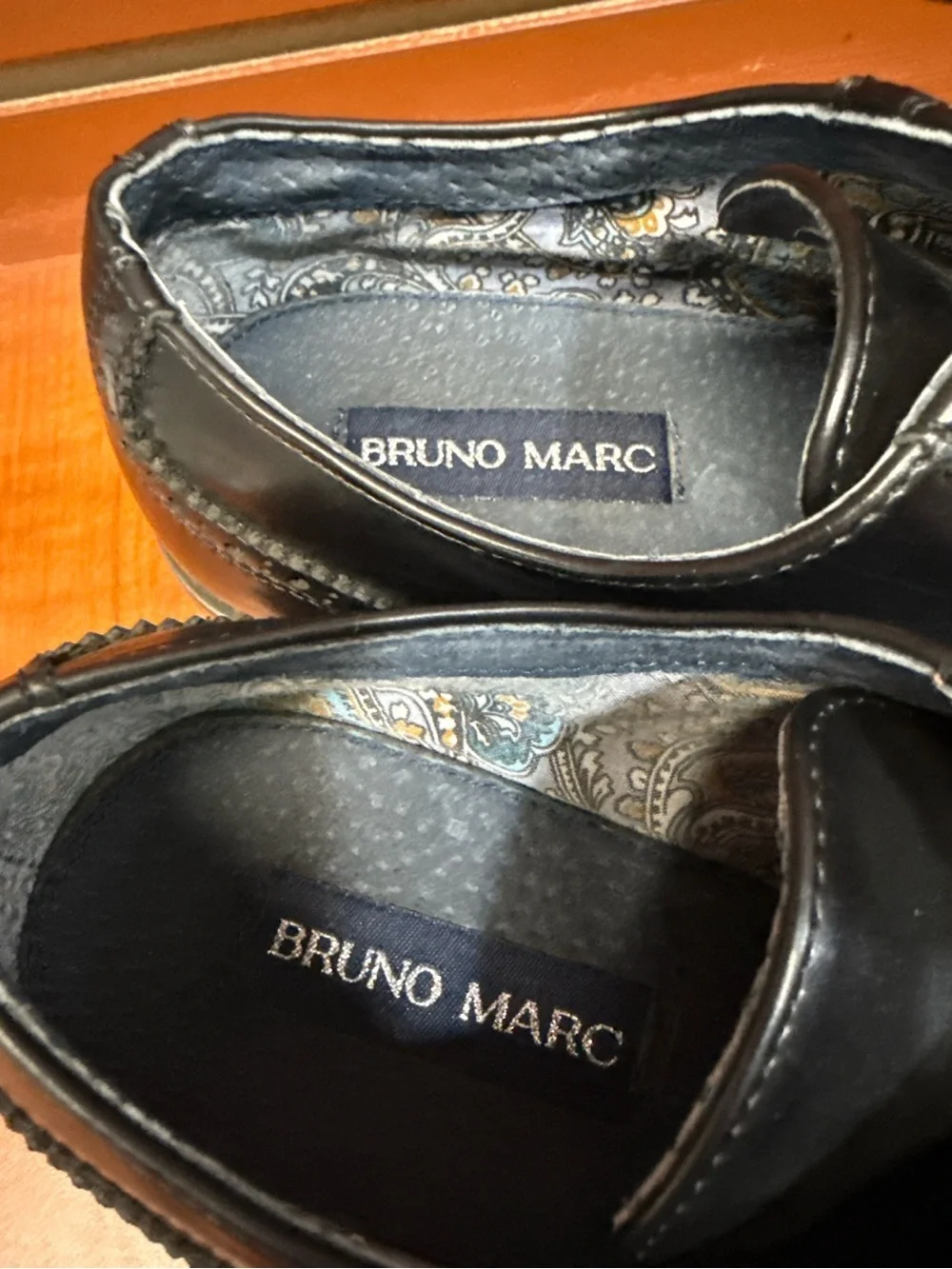 Bruno Marc Men’s Black Wingtip Oxford Dress Shoes Size 6.5